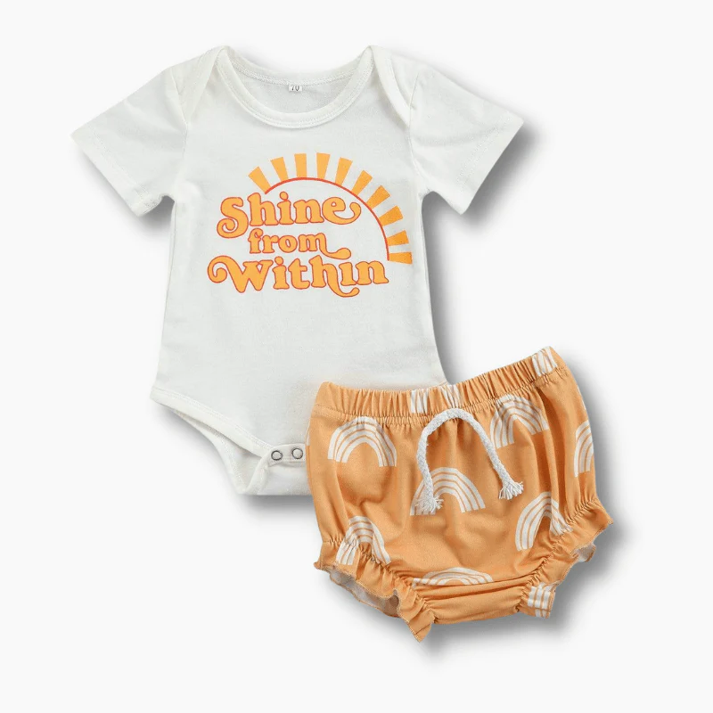 Baby Romper Shorts Set