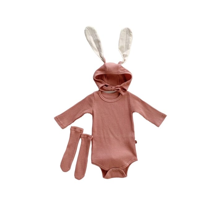 Baby Romper with Bunny Hat - Image 3