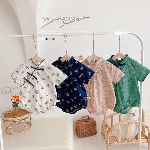 Baby Short Sleeve Cheongsam Romper - Image 2