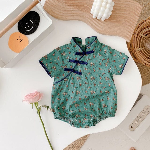 Baby Short Sleeve Cheongsam Romper - Image 3