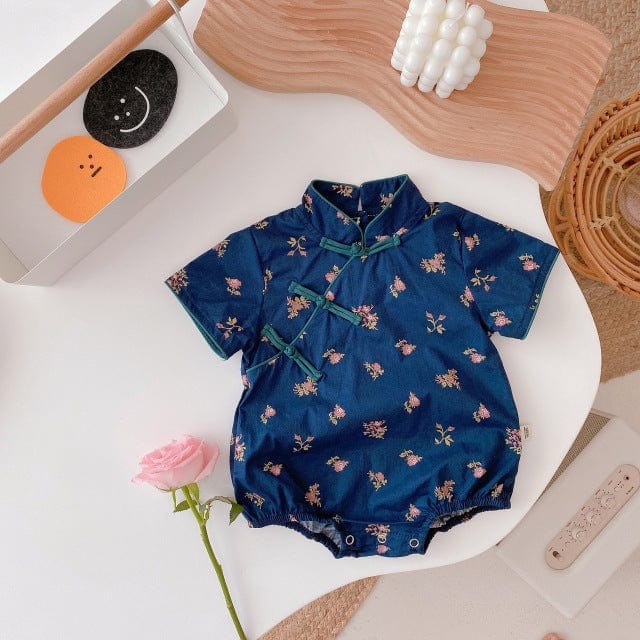 Baby Short Sleeve Cheongsam Romper - Image 4