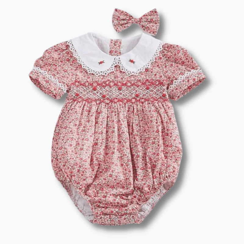 Baby Smock Floral Romper