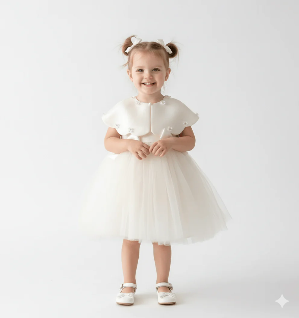 Baby & Toddler Silk and Tulle Princess Gown - Image 4