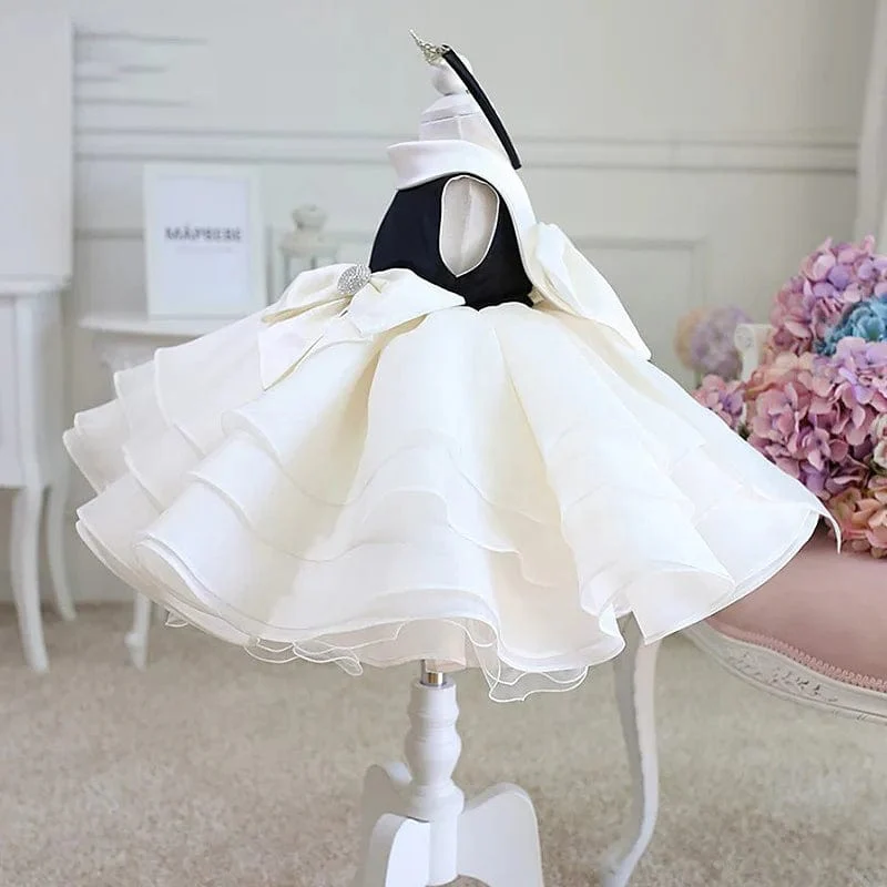 Black & White Tiered Tutu Dress - Image 4