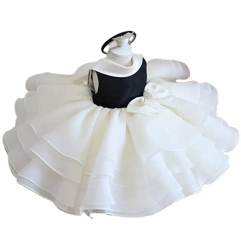 Black & White Tiered Tutu Dress - Image 5