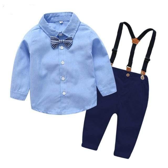 Blue Shirt and Suspenders Outfit - Image 4