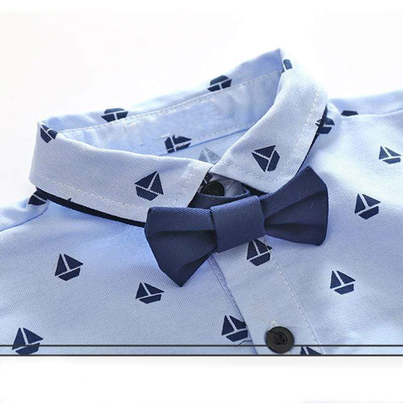 Blue Tuxedo Baby Romper Outfit - Image 6