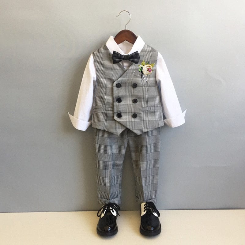 Boy 4 Pcs Formal Outfit - Image 4
