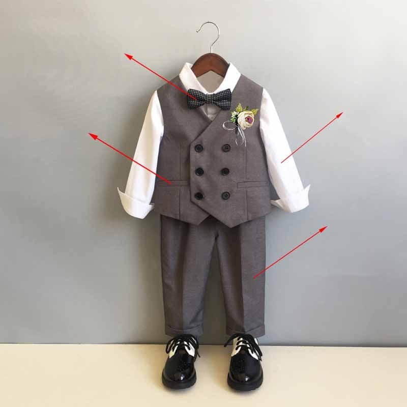 Boy 4 Pcs Formal Outfit - Image 8