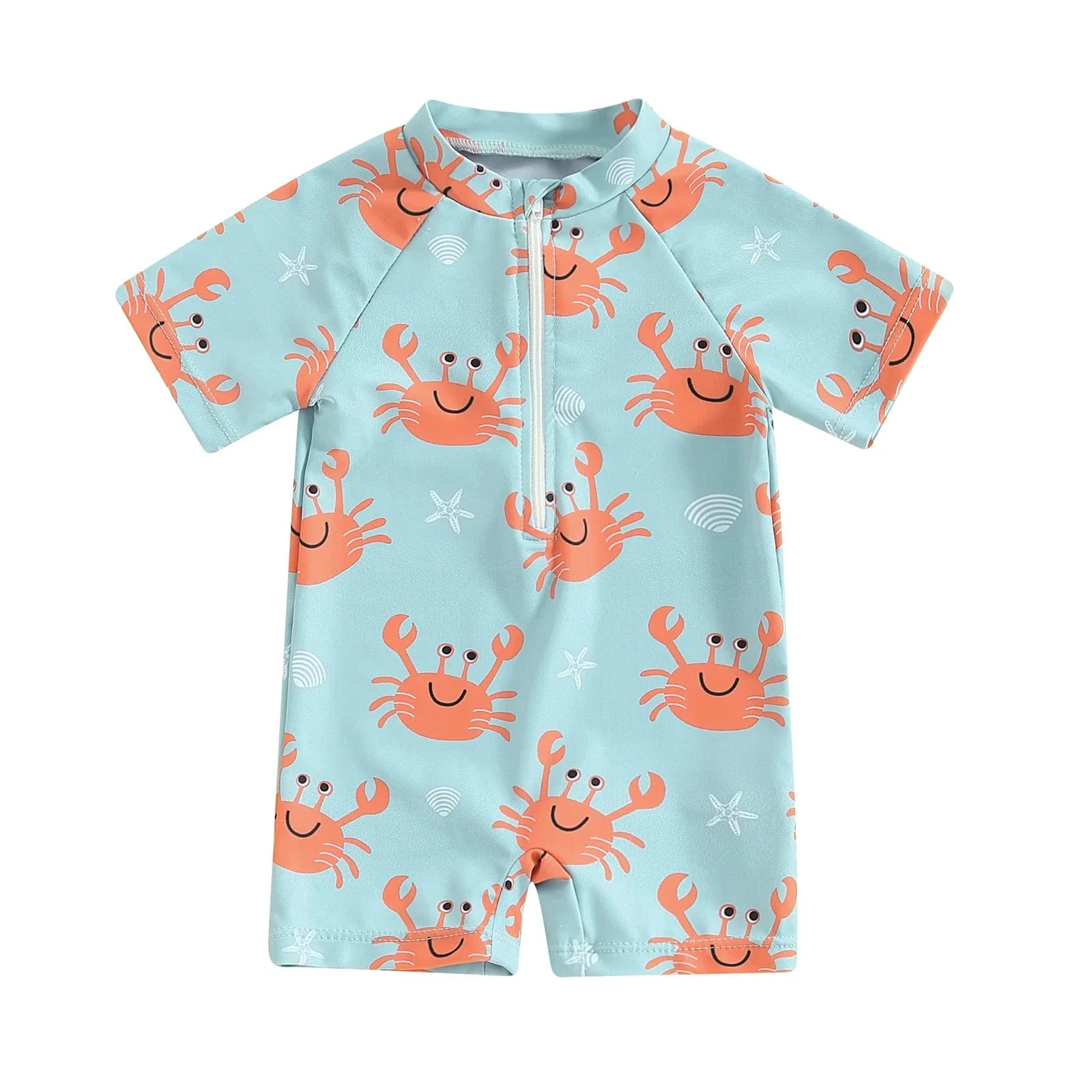 Boy Cartoon Print Rash Guard Swimsuit - Image 9