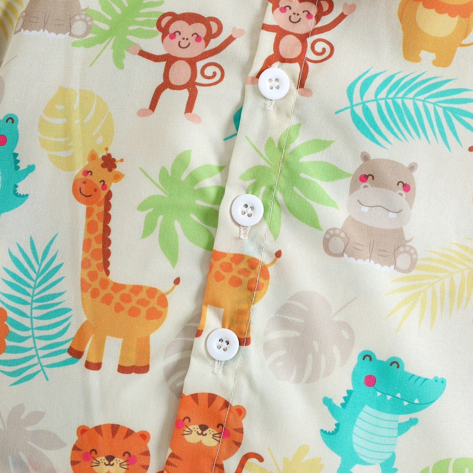 Boy Graphic Animal Print Orange Shorts Outfit - Image 5