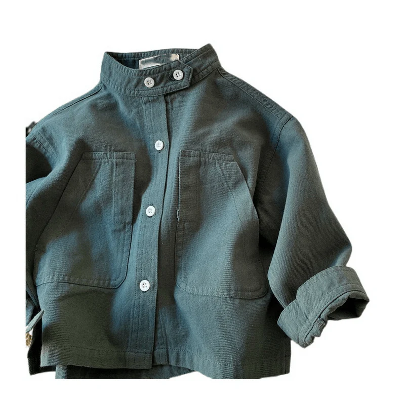 Boy Mandarin Collar Shirt - Image 3