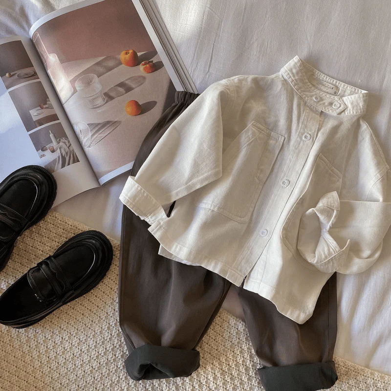 Boy Mandarin Collar Shirt - Image 5