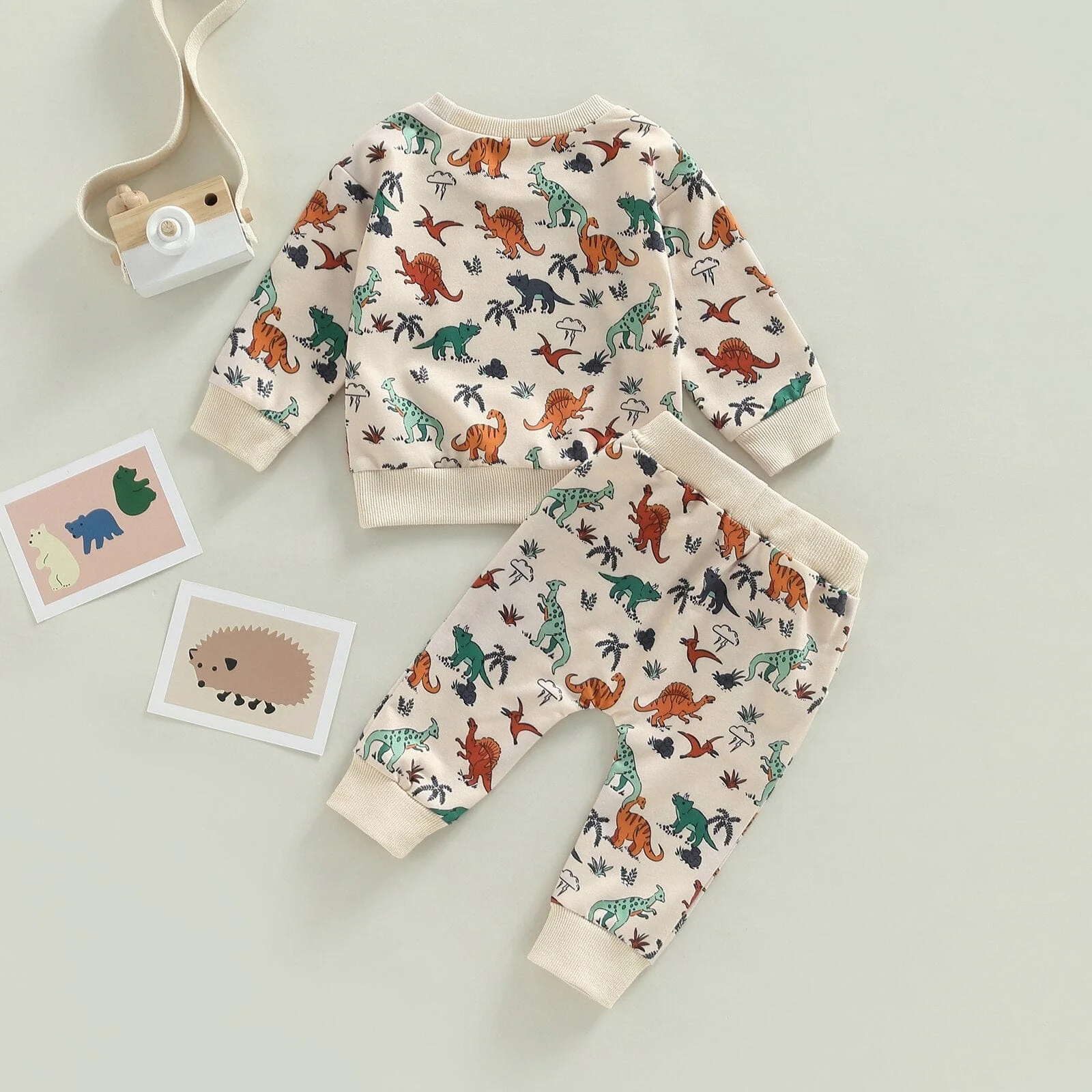 Boys Dinosaur Print Pullover Set - Image 7