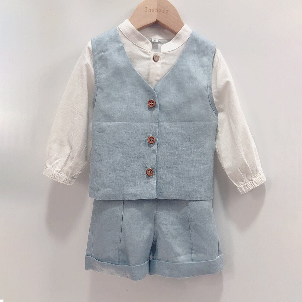 Boys Linen 3 Piece Outfit - Image 3