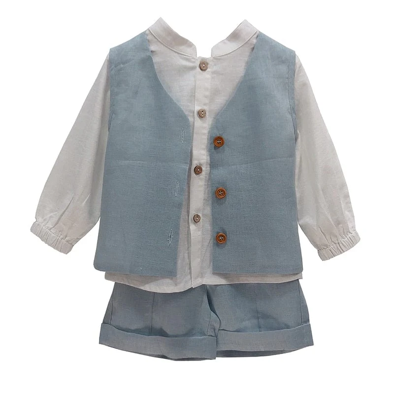 Boys Linen 3 Piece Outfit - Image 7