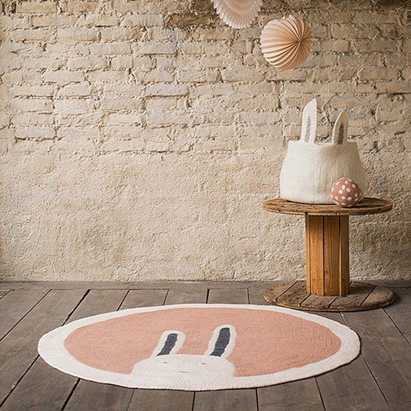 Bunny Themed Round Rug