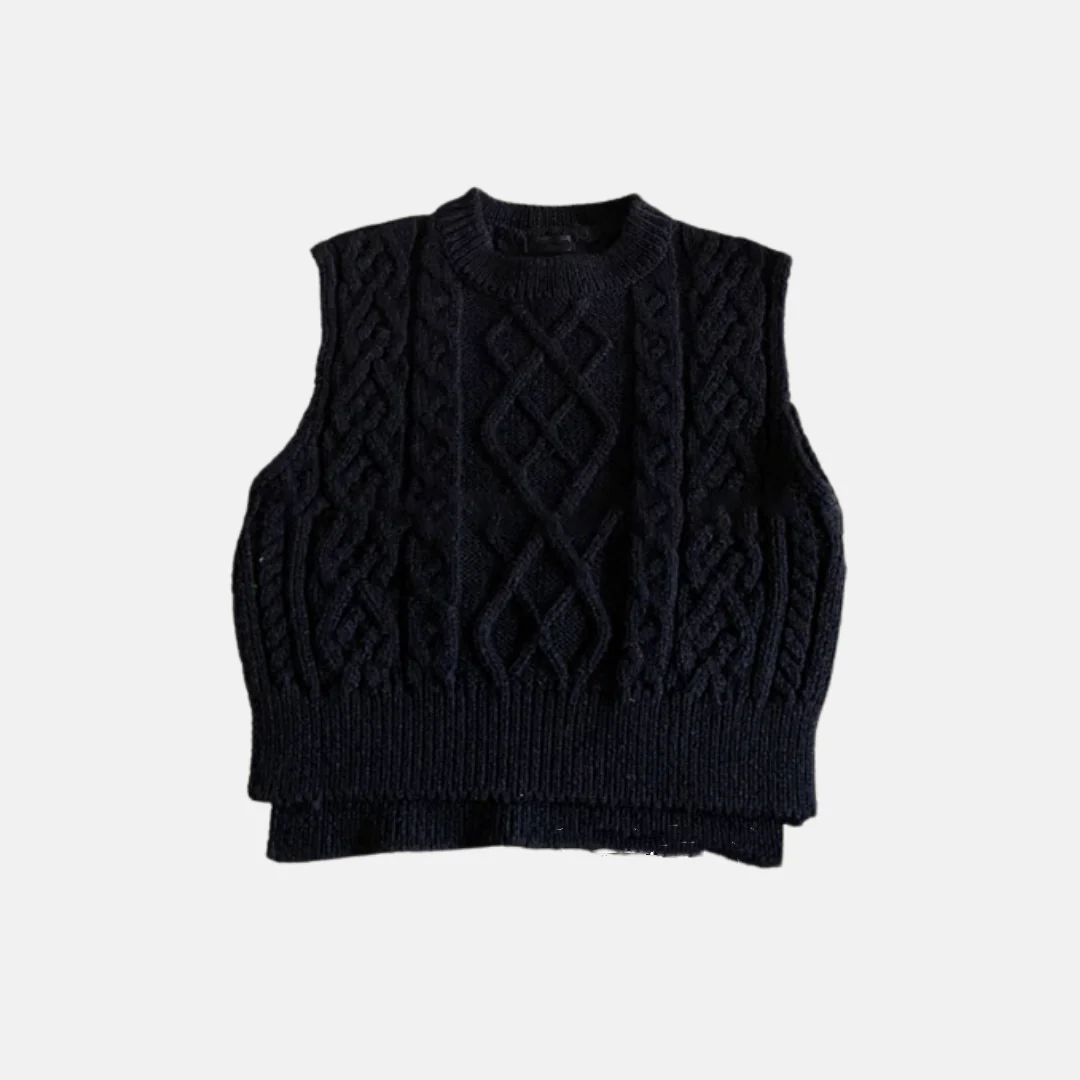 Cable Knit Sweater Vest - Image 5