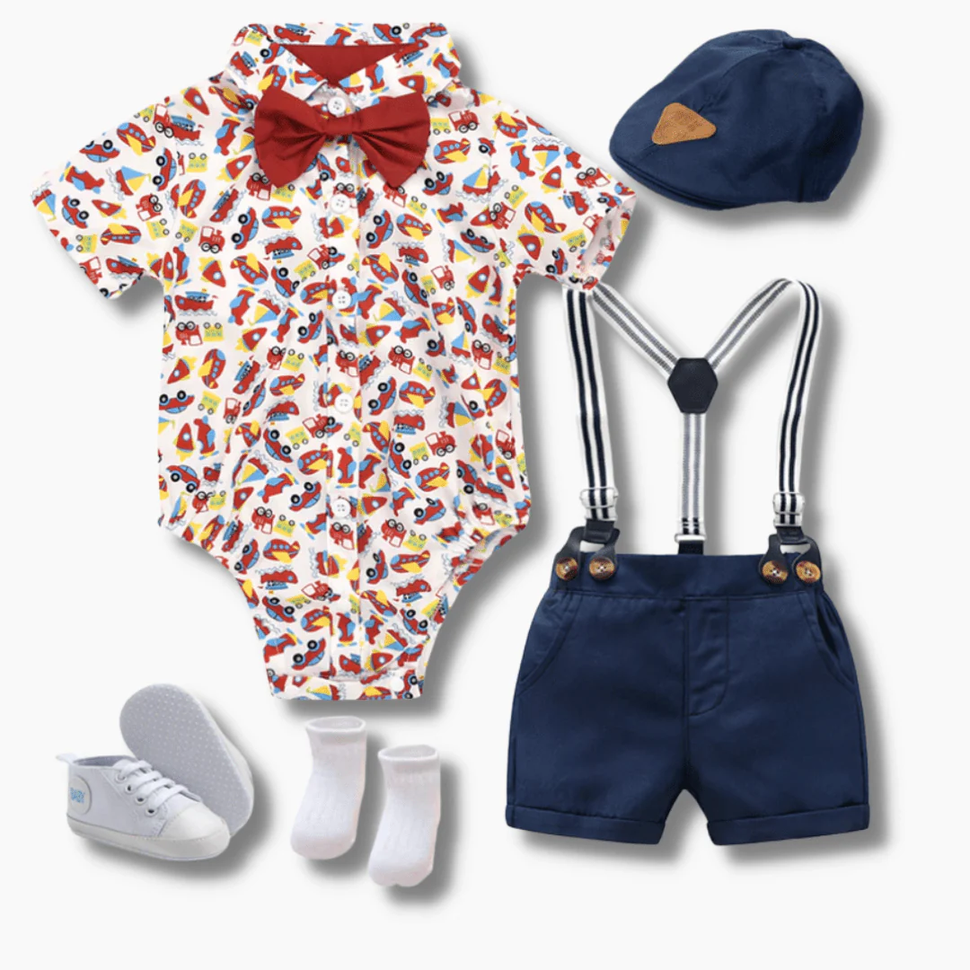 Car Print Baby Boy Outfit