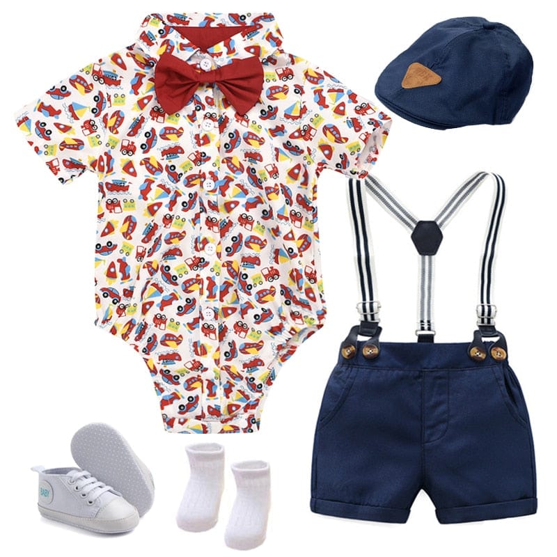 Car Print Baby Boy Outfit - Image 2