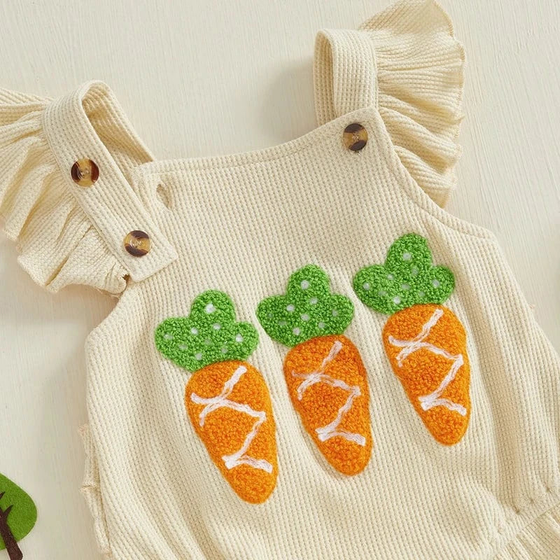 Carrot Embroidery Jumpsuit with Headband - Image 5
