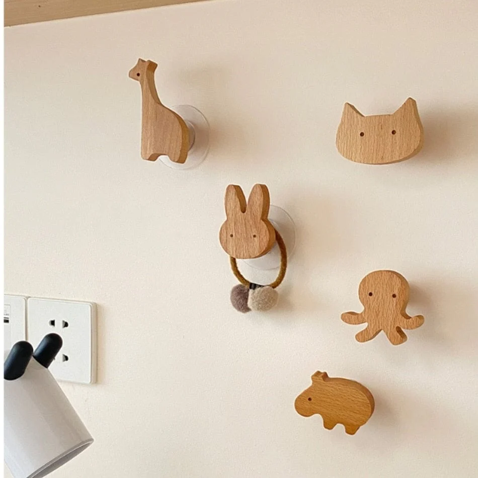 Cartoon Animal Wooden Hook