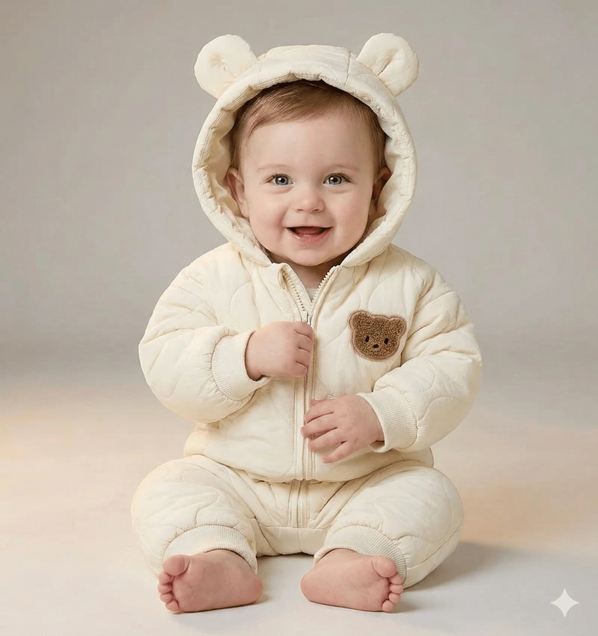 Cartoon Bear Baby Jumpsuit - Image 2