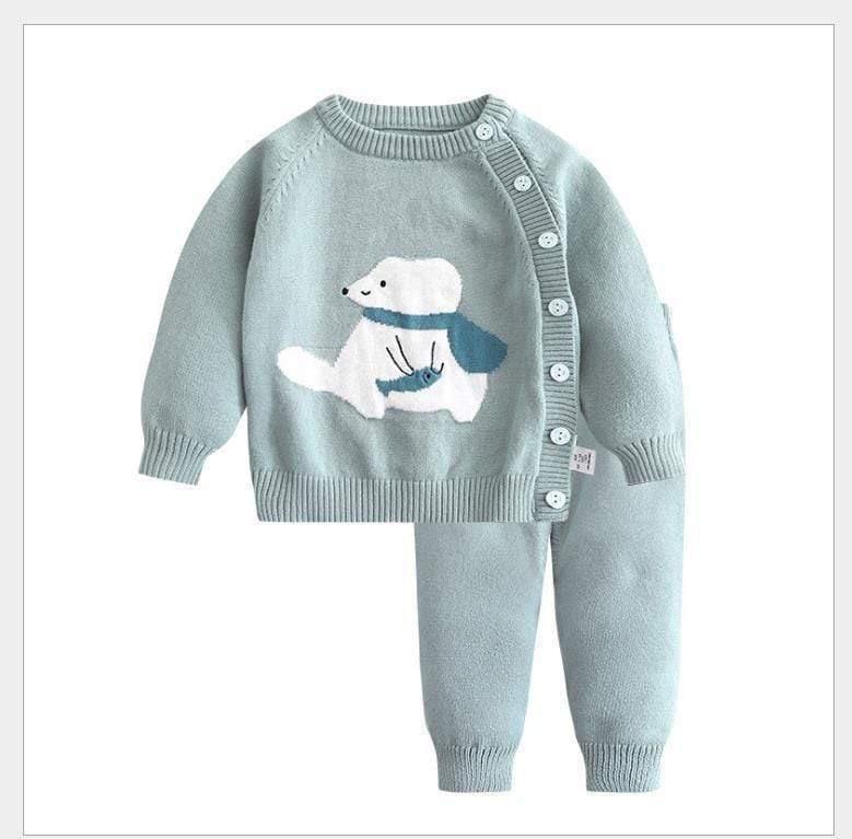 Cartoon Bear Sweater Set - Image 3