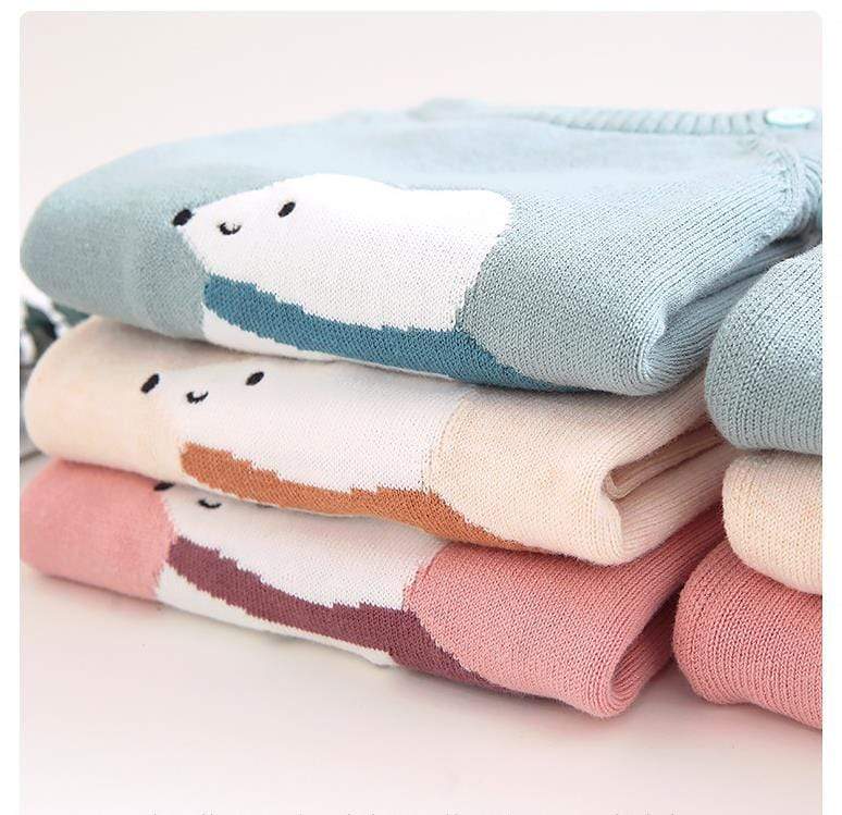 Cartoon Bear Sweater Set - Image 7