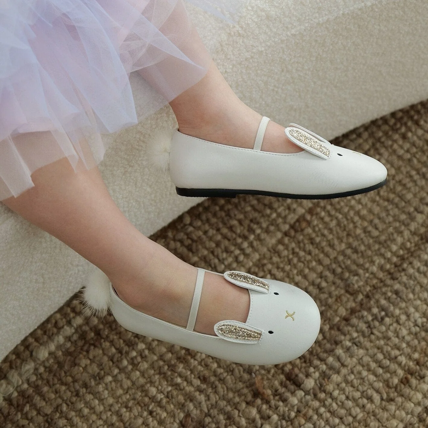 Cartoon Bunny Girls Ballet Flats - Image 5