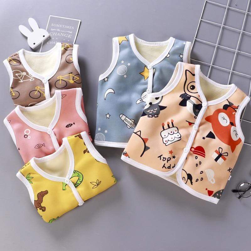 Cartoon Printed Cotton Vest - Image 2