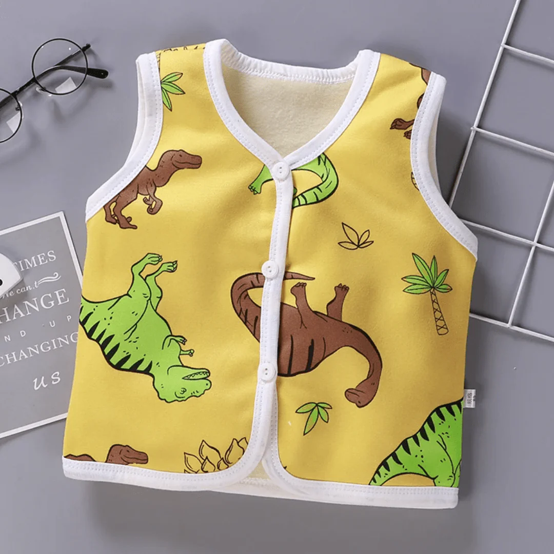 Cartoon Printed Cotton Vest - Image 7