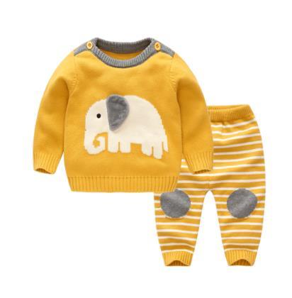 Cartoon Elephant Sweater Set - Image 8