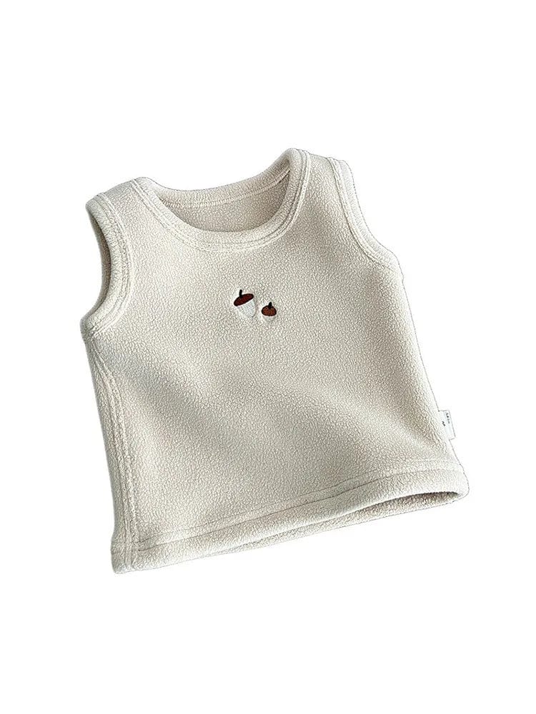 Cartoon Embroidered Fleece Warm Vest - Image 5