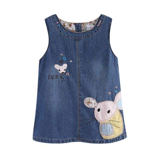 Cartoon Mouse Denim Dress - Image 3