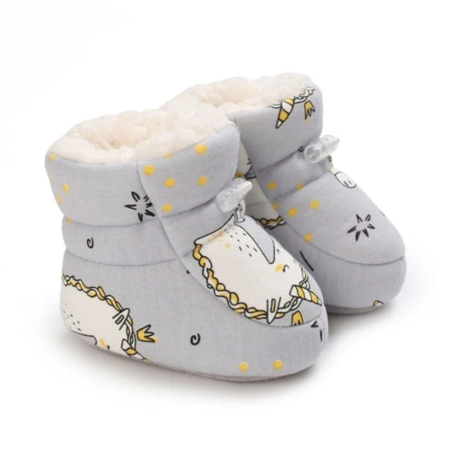Cartoon Print Baby Boots - Image 5
