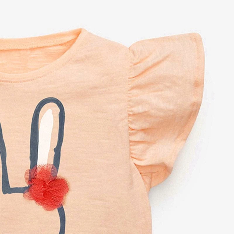 Cartoon Rabbit Girls T-shirt - Image 2