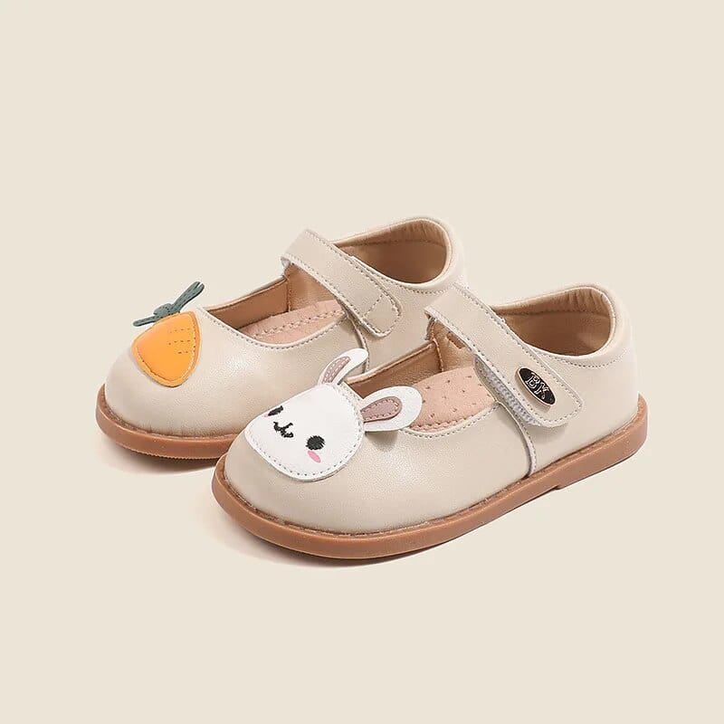 Cartoon Rabbit Leather Flat Shoes - Image 2