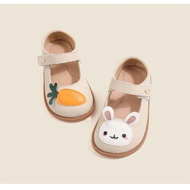 Cartoon Rabbit Leather Flat Shoes - Image 3