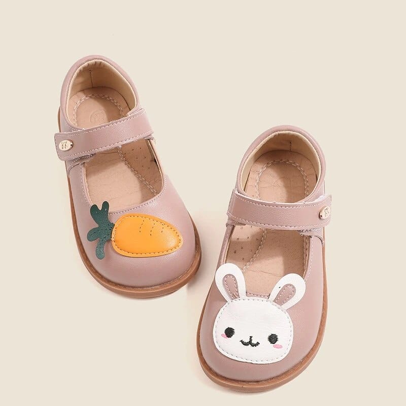 Cartoon Rabbit Leather Flat Shoes - Image 4