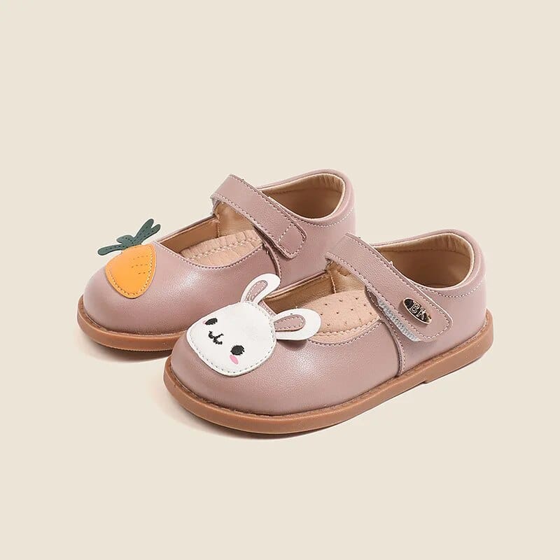 Cartoon Rabbit Leather Flat Shoes - Image 5
