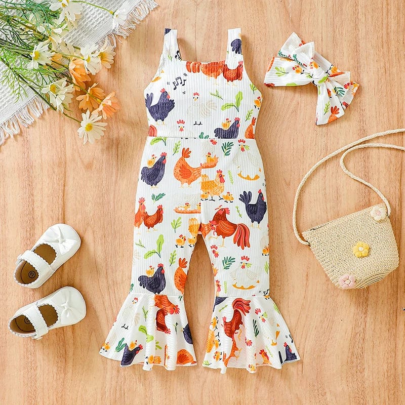 Cartoon Rooster Baby Jumpsuit - Image 3