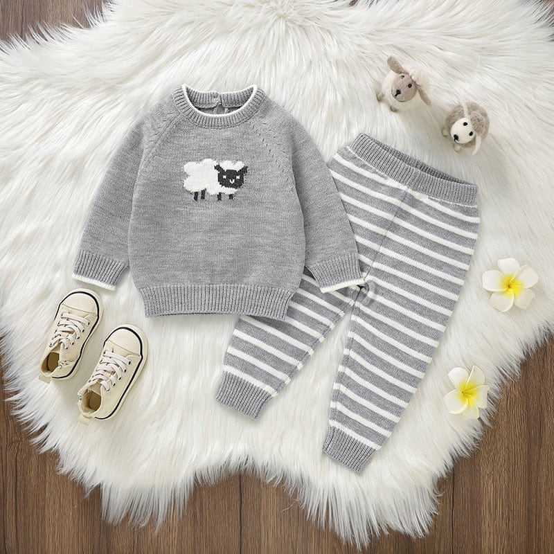 Cartoon Sheep Baby Tracksuit Set