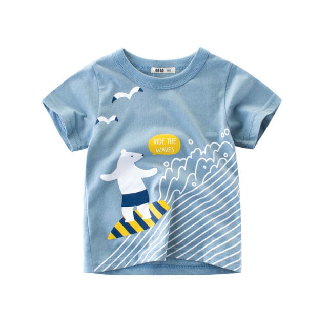 Cartoon Short Sleeve Kids T-Shirt - Image 13