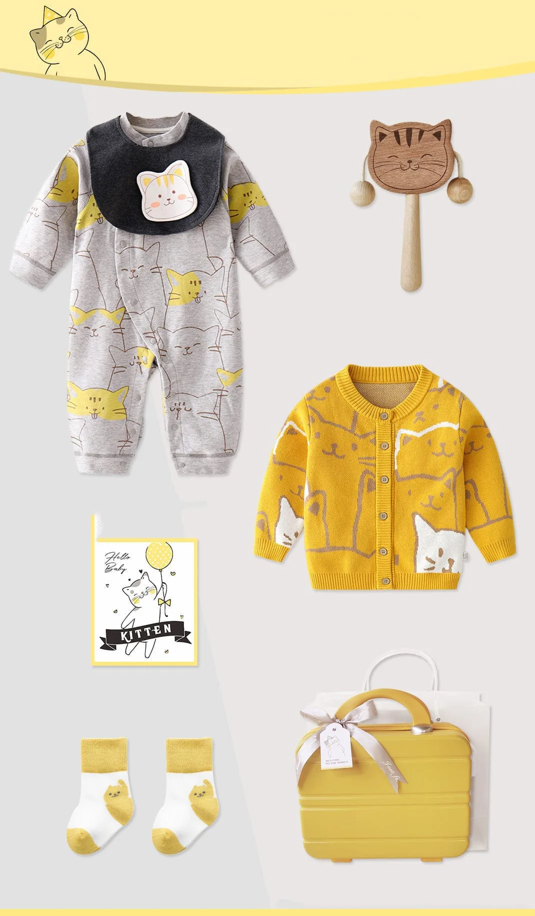 Cat theme baby gift set - Image 5