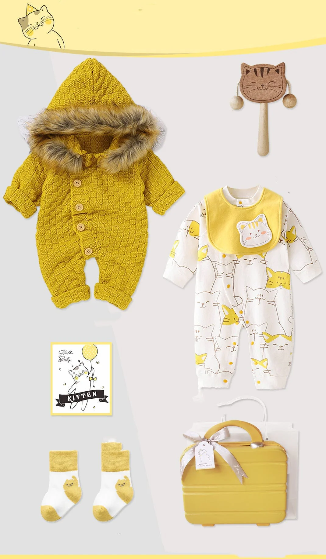 Cat theme baby gift set - Image 8