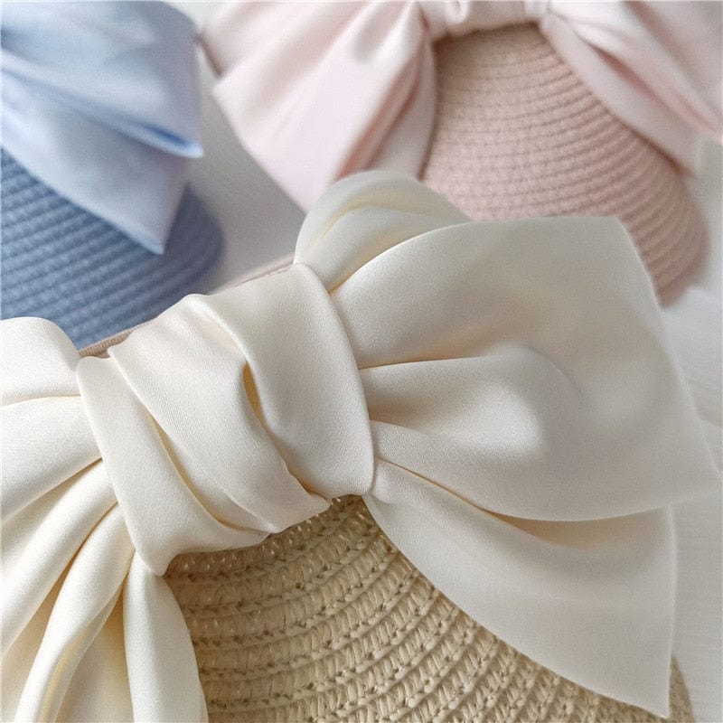 Chic Ribbon Big Bow Sunhat for Kids - Image 10