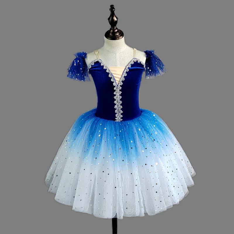 Girl's Performance Ballet Tutu with Velvet Bodice - Image 7