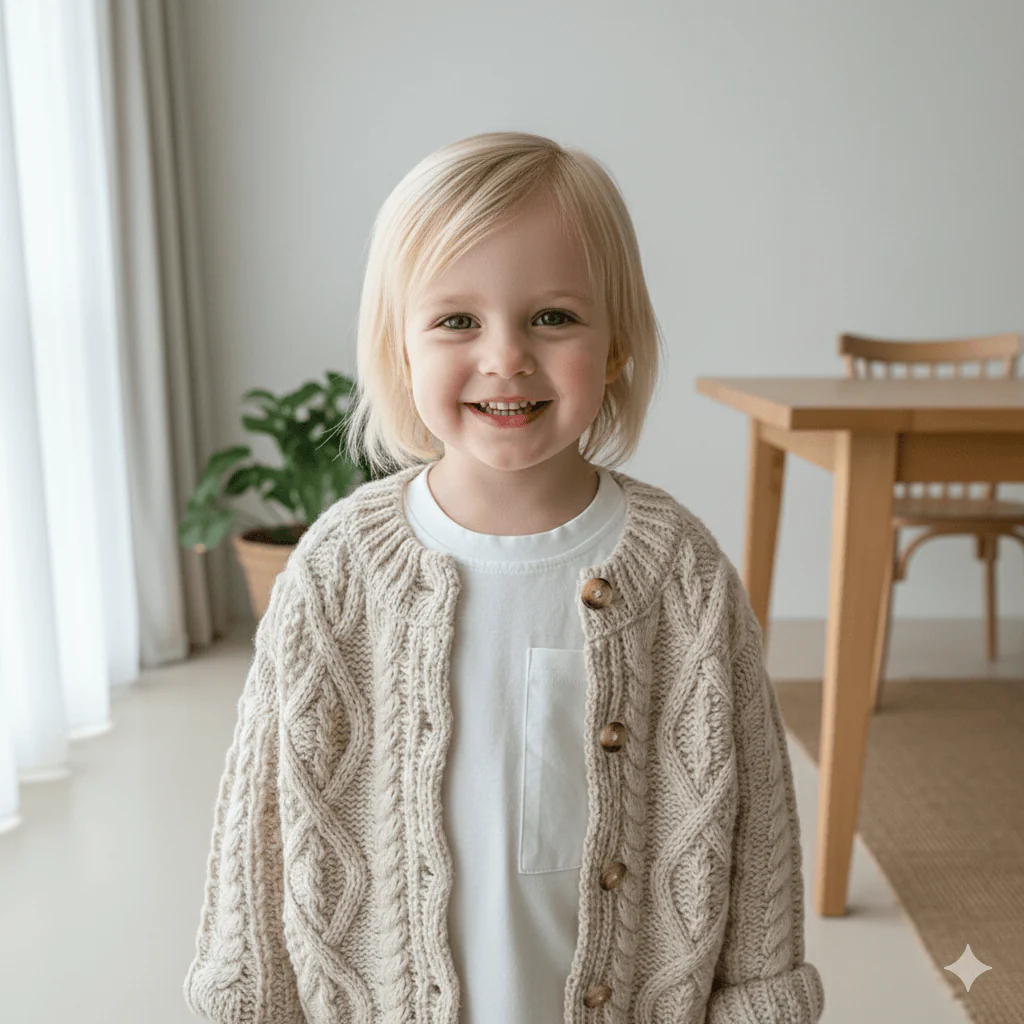 Chunky Knit Kids Cardigan - Image 4