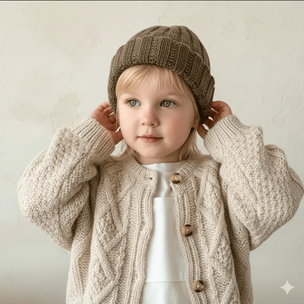 Chunky Knit Kids Cardigan - Image 8